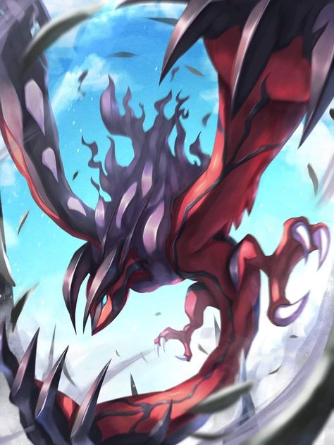 Yveltal Pokemon, Pokemon Poster, Cool Pokemon Wallpapers, Cool Pokemon, Arte Fantasy, Pokemon Art, Mythical Creatures, Poster Art, Pokemon