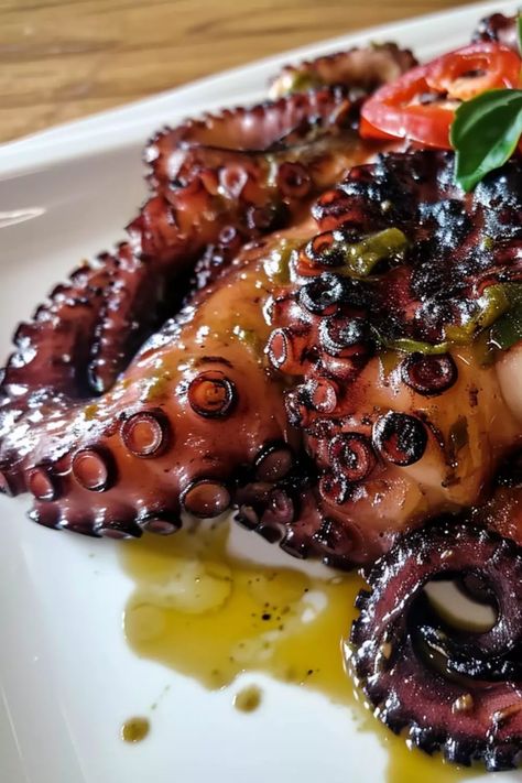 Costco Octopus Recipe - Hungarian Chef Greek Octopus Recipes, Sauteed Octopus Recipe, Octopus Aesthetic, How To Cook Octopus, Squid Dishes, Octopus Recipe, Stuffed Octopus, Octopus Recipes, Squid Recipes