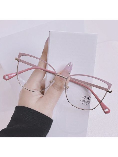 1 pieza Gafas de prescripción antiluz azul con estilo simple de ojos de gato para mujeres, mejor para estudiantes, lectura y uso de computadoras, combinar con la moda, accesorios claros de gafas de regaloHe descubierto los artículos más increíbles en SHEIN.com, ¡ve y echa un vistazo! Feminine Glasses Frames, Feminine Glasses, Gaming Tv, Classy Glasses, Fancy Glasses, Fashion Reading Glasses, Computer Gifts, Cute Glasses, Fashion Eye Glasses