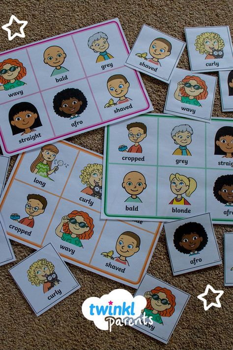 This is a great introduction to discussing diversity with young children, talking about the ways in which people are different or similar. Use this fun matching game to teach children about all different kinds of hair, including hair types, colours, lengths and styles. This game will help familiarise children with vocabulary they can use to describe their own hair or the hair of others. Follow the link to find this engaging printable activity! Similarities And Differences Activities, Children Talking, Diversity Activities, Type Chart, We Are All Different, Everyone Is Different, Back To School Checklist, Memory Games For Kids, Kids Memories