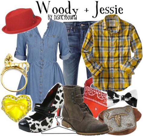 Toy Story 2 Jessie Disneybound, Jessie Outfits, Couples Disneybound, Disneybound Couples, Disneybound Ideas, Disney Character Outfits, Disneybound Outfits, Woody And Jessie, Disney Couple