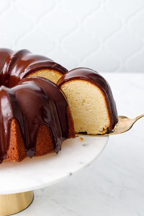 Almond + Amaretto Bundt Cake Recipe with Chocolate Ganache Glaze Amaretto Bundt Cake, Almond Bundt Cake, Ganache Glaze, Chocolate Ganache Glaze, Bundt Cake Recipe, Ganache Recipe, Leftover Cake, Muffin Cake, Cake Recipes From Scratch