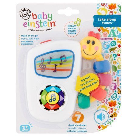 Baby Einstein Take Along Tunes 7 Classical Melodies Music On-The-Go 3+m, White Artwork Packaging, Toddler Toy Storage, Baby Einstein Toys, Kids Package, Baby Musical Toys, Baby Products Packaging, Toy Packaging, Music Appreciation, Baby Equipment