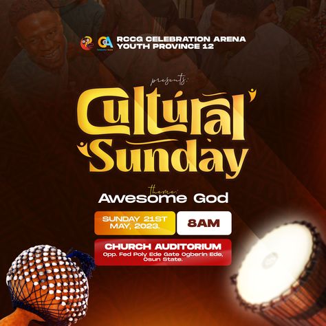 Traditional Sunday Flyer, Cultural Sunday Flyer Design, Church Flyers Design, Church Poster Ideas, Event Poster Design Inspiration, Graphic Design Inspiration Poster, Church Flyer Design, Christian Graphic Design, Church Media Design