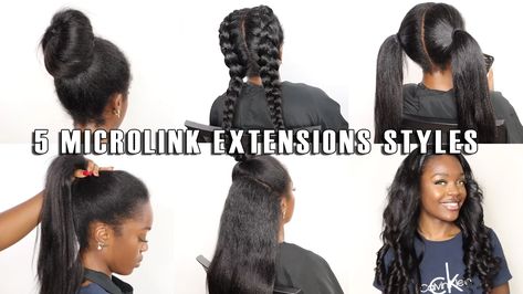 Microlink Hair Extensions Black Women, Microlinks Hairstyles, Micro Links Hairstyles, Micro Links Hair Extensions Black Women, Extensions Hairstyle, 5 Hairstyles, Hairstyle For Black Women, Microlink Hair Extensions, Hair Extensions Black