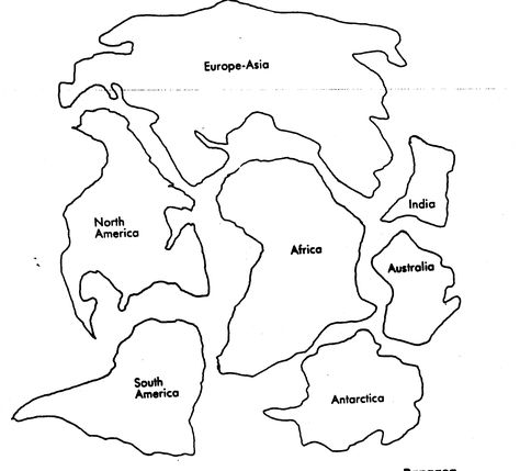 Pangaea puzzle pieces Pangaea Map, Pangaea Puzzle, World Map Coloring Page, Toy Story Coloring Pages, Science Printables, Ocean Coloring Pages, Puzzle Worksheet, Continental Drift, Continents And Oceans