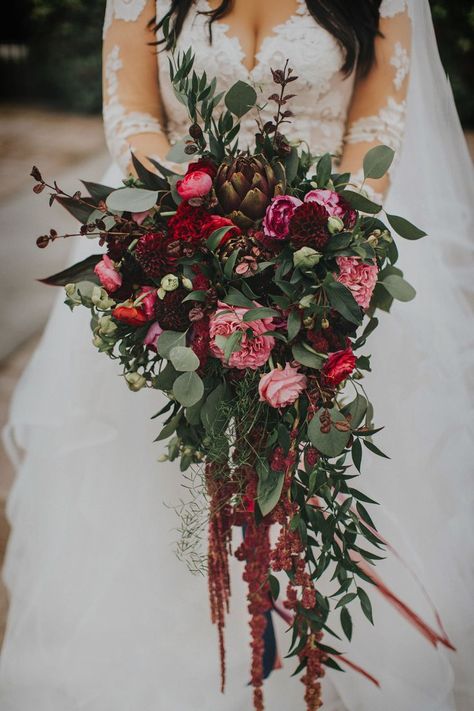 Cascade Wedding Bouquets, Greenery Wedding Bouquet, Cascading Bridal Bouquets, Cascading Wedding Bouquets, Spring Wedding Bouquet, Bridal Bouquet Pink, Bridal Bouquet Fall, Flowers And Greenery, Wedding Bouquets Pink