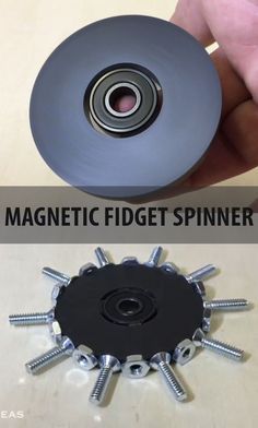 Build a simple magnetic hand spinner fidget toy. Magnetic Crafts, Fidget Ideas, Bottle Necklace Diy, Figit Spinner, Wilderness Living, Bored Ideas, Spinners Diy, Hand Fidgets, Science Tools