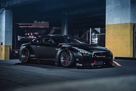 Brixton Forged Friday Night Lights #Nissan GT-R and #Ferrari 458 Italia   #cars #supercars #sportscars #exotics #exoticcars #wheels #rims #luxury #awesome  More Featured Fitments >> http://www.motoringexposure.com/featured-fitment/ Gtr R35 Black, Liberty Walk Cars, Nissan Gtr Wallpapers, Gtr Nissan, R35 Gtr, Nissan Gtr R35, Gtr R35, Liberty Walk, Nissan Skyline Gtr