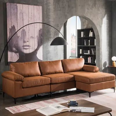 Buy Sectional Sofas Online at Overstock | Our Best Living Room Furniture Deals Sofa Convertible, Faux Leather Couch, Cheap Couch, Leather Couches Living Room, Suede Sofa, Living Room Furniture Styles, Leather Chaise, Shaped Sofa, L Shaped Couch