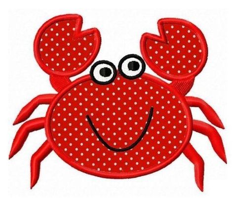 Crab Applique, Baby Applique, Baby Quilt Patterns, Applique Quilting, Animal Quilts, Machine Embroidery Applique, Machine Applique, Applique Embroidery Designs, Embroidery Library