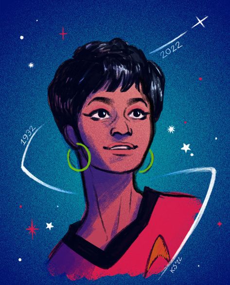 Star Trek Fanart, Fanfiction Fanart, Star Trek Artwork, Nichelle Nichols, Star Trek Show, Star Trek Spock, Sweet Drawings, Star Trek Original Series, Star Trek Art