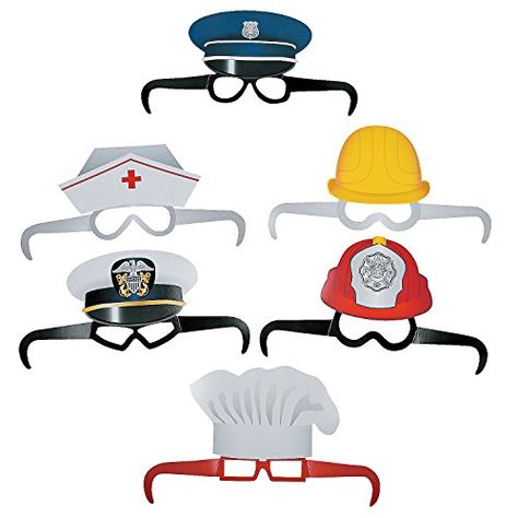 Paper Community Helper Party Glasses - 12 pieces Community Helpers Lesson Plan, Community Helpers Week, Community Helper Lesson, Community Helpers Theme, Community Helpers Preschool, Jobs In Art, Community Helper, Community Helpers, Programming For Kids