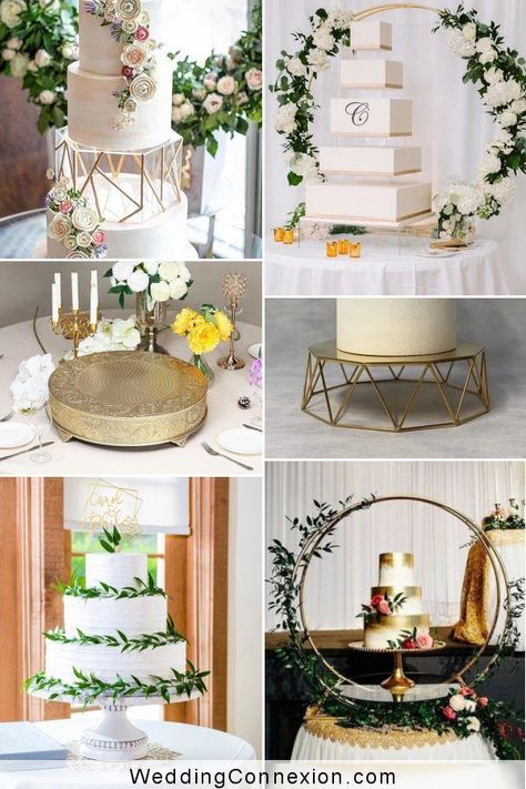 Find out what you should be taking into consideration for choosing the perfect wedding cake stand. Click to read the article on the factors to consider before setting your mind on a specific wedding cake stand at WeddingConnexion.com Wedding Cake Stand Ideas, Cake Stands Ideas, Cake Stand Ideas, Wedding Cake Display Table, Personalized Cake Stand, Geometric Wedding Cakes, Cake Display Table, Elegant Wedding Ideas, Perfect Wedding Cake