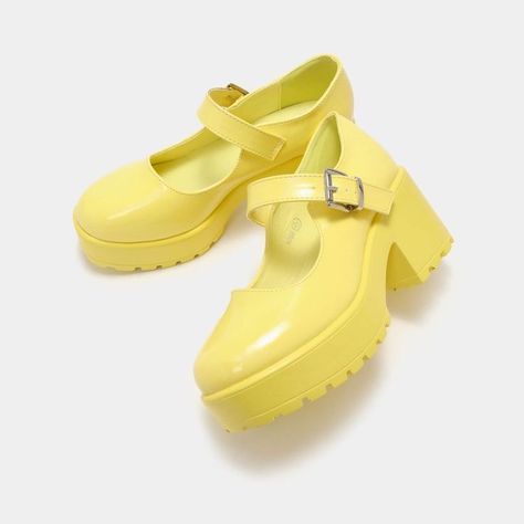 Sunshine On A Cloudy Day, Koi Footwear, Dr Shoes, Yellow Shoes, Jane Shoes, Cloudy Day, Womens Size Chart, Mary Jane Shoes, Cute Shoes