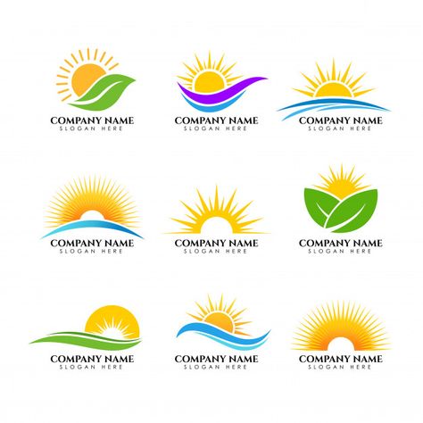 Sunrise logo template. sun logo template Premium Vector Sunrise Logo Design, Sunrise Quotes Morning, Sunshine Logo, Sunrise Drawing, Sunrise Logo, Sunrise Background, Sunrise Quotes, Zestaw Ikon, Design Studio Logo