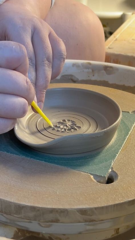 frida | can’t wait to glaze this one! one of my followers on tiktok suggested that i should make garlic grater plates in my half lavender/halv�… | Instagram Garlic Grater Ceramic, Clay Wheel Ideas, Ceramic Garlic Grater, Garlic Grater Plate, Homestead Crafts, Pottery Tutorials, Ladle Holder, Followers On Tiktok, Ceramic Glazing