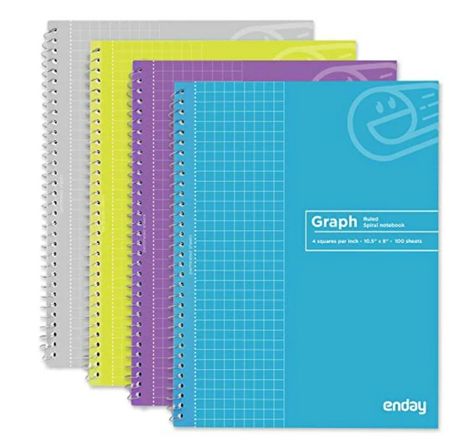 Graph Notebook, Graph Paper Notebook, Grid Notebook, Paper Notebook, Wire Binding, Graph Paper, White Paper, Spiral Notebook, School Supplies