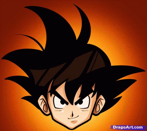 how to draw goku easy How To Draw Goku, Draw Goku, Goku Face, Cross Drawing, Saga Dragon Ball, Easy Step By Step Drawing, Goku Drawing, Dragon Z, Dragon Ball Painting