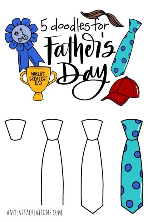 Father's Day Drawings, Happy Birthday Doodles, Birthday Doodle, Easy Doodles, Father's Day Cards, Father's Day Diy, Card Drawing, Dad Day, Procreate App