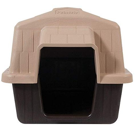 Aspen Pet Petbarn Dog House Snow and Rain Diverting Roof Raised Floor... Pallet Dog House, Plastic Dog House, Raised Floor, Indoor Dog House, Outdoor Dog House, All Types Of Dogs, Cool Dog Houses, Dog House Diy, Air Ventilation