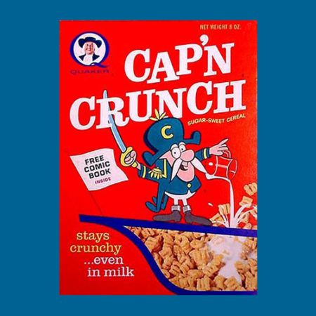 1963: Captain Horatio P. Crunch for Quaker Oats Cap’n Crunch cereal American Cereal, Grail Diary, Cap'n Crunch, Captain Crunch, Vintage Fridge, Capn Crunch, Crunch Cereal, Retro Fridge, Cereal Killer