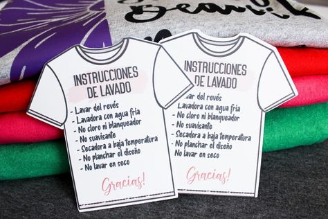 FREE Printable Care Cards for HTV & Iron On Garments {{Print & Cut}} Sublimacion Ideas, Vinyl Shirts, Cricut Tutorials, Printable Vinyl, Print And Cut, Cricut Projects, Free Printables, Card Design, Cricut