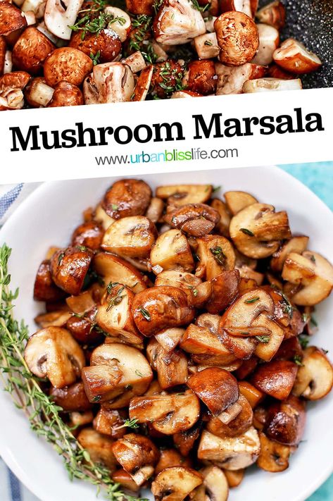 Thanksgiving Mushrooms, Side Dishes Christmas, Christmas Mushrooms, Mushroom Marsala, Easy Vegetable Side Dish, Mushroom Side Dishes, Side Dishes For Ham, Easy Vegetable Side Dishes, Vegetarian Sides