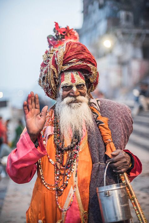 Sadhu (Indian Holy Man) in Varanasi, Uttar Pradesh, India, Asia Namaste India, Travel Destinations Photography, 4k Wallpapers For Pc, Hanuman Photos, India Asia, States Of India, Nature Wildlife, Travel Images, Indian Summer