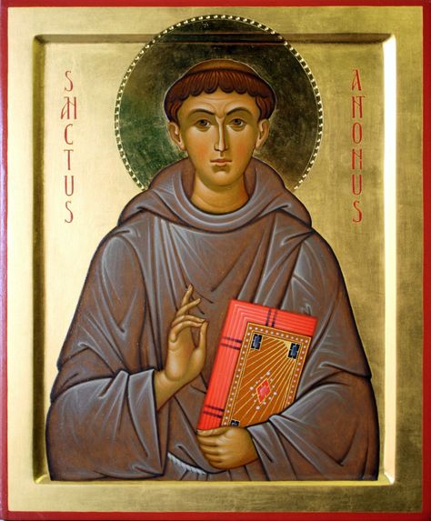 St Antoine de Padoue Saint Antonio, Orthodox Saints, St Anthony's, Saint Anthony Of Padua, St Anthony, Saint Anthony, San Francesco, Byzantine Icons, Religious Icons