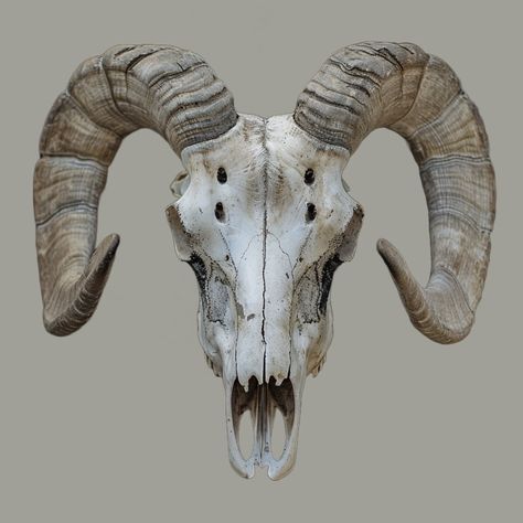 Goat Skull Reference, Animal Atonamy, Georgia O'keefe Art, Sheep Skull, Skull With Horns, Skull Reference, Big Horn Sheep, Goat Skull, Ram Skull