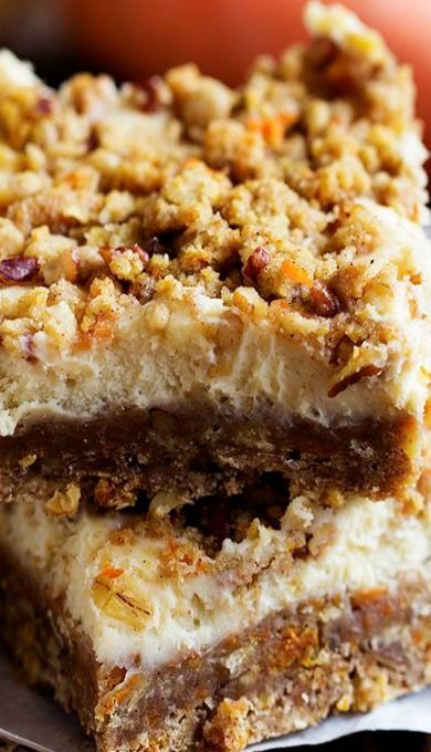 Cheesecake Crumble Bars, Carrot Cake Cheesecake Bars, Cheesecake Crumble, Carrot Cheesecake, Carrot Desserts, Bakers Delight, Carrot Cake Bars, Carrot Spice Cake, Carrot Cake Cheesecake