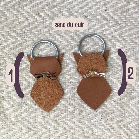 Leather Animals, Cat Model, Recycled Leather, Key Rings, Key Ring, Keychains, Leather Bag, Key, France