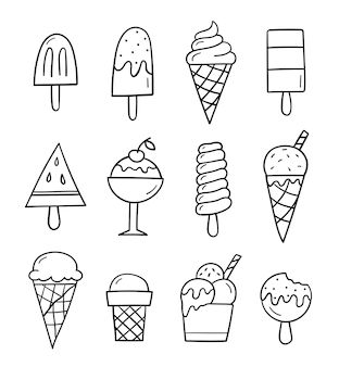 Premium Vector | Ice cream cone doodle ice cream vector sketch Easy Ice Cream Cone Drawing, Simple Ice Cream Drawing, Popsicle Doodle, Drawing Of Ice Cream, Ice Cream Drawing Easy, Ice Cream Drawings, Doodle Ice Cream, Cute Ice Cream Drawing, Ice Cream Cone Drawing