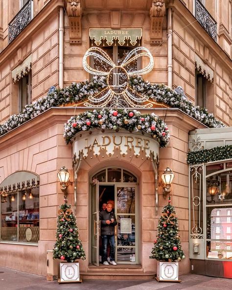 Laduree Christmas, Pretty Salads, The Muses, Retail Design Display, Savory Pies, Parisian Cafe, Christmas Post, Tailor Shop, Christmas Store