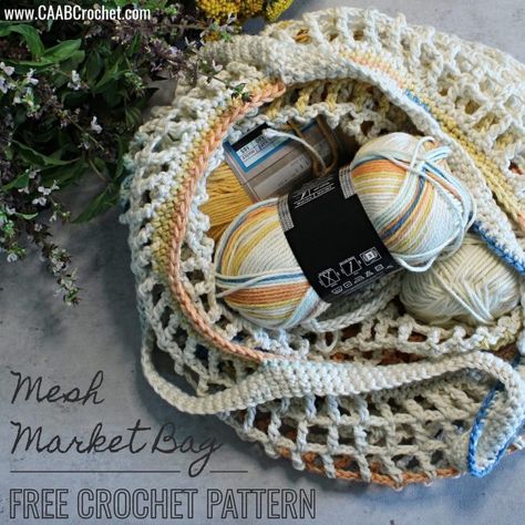 Mesh Market Bag, Market Bag Pattern, French Market Bag, Crochet Beach Bags, Crochet Market, Market Tote Bag, Bag Pattern Free, Crochet Market Bag, Treble Crochet Stitch