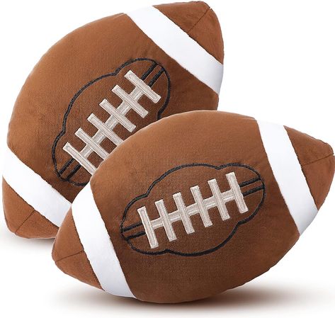 HyDren 2 Pcs Plush Football Basketball Pillow Fluffy Soft Ball Sports Stuffed Pillows Room Decor for Nursery (Football, 11.8 x 7.8 Inch) Basketball Pillow, Basketball Room Decor, Football Pillows, Basketball Room, Holiday Bedroom, Soft Ball, Bf Gifts, Kawaii Plush, Kawaii Plushies