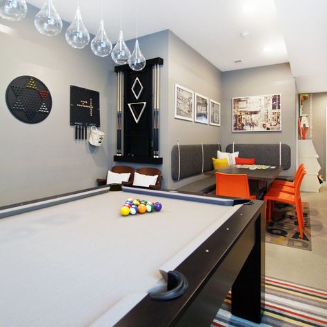 Basement Game Room Reveal Game Room Design Ideas, Basement Game Room Ideas, Basement Game Room, Basement Entertainment, Game Room Ideas, Family Game Room, Basement Games, Ideas For Fun, Basement Living