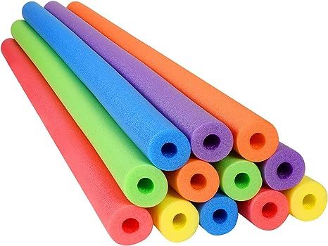 Nezyo 12 Pack Jumbo Pool Noodles Bulk Foam Swim Noodles 52 Inch Large Hollow Swimming Pool Noodle Bright Pool Noodles Floats Heavy Duty for Swimming Floating Craft Projects Padding Bumper Noodle Float, Swim Noodles, Outdoor Play Structures, Foam Noodles, Green Pool, Swim Float, Blue Pool, Pool Noodles, Play Structure