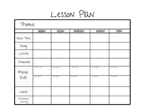 Blank Preschool Lesson Plan Template Blank Lesson Plan Template, Syllabus Template, Weekly Lesson Plan, Daycare Curriculum, Preschool Lesson Plan Template, Weekly Lesson Plan Template, Teaching Lessons Plans, Curriculum Lesson Plans, Lesson Plan Template Free