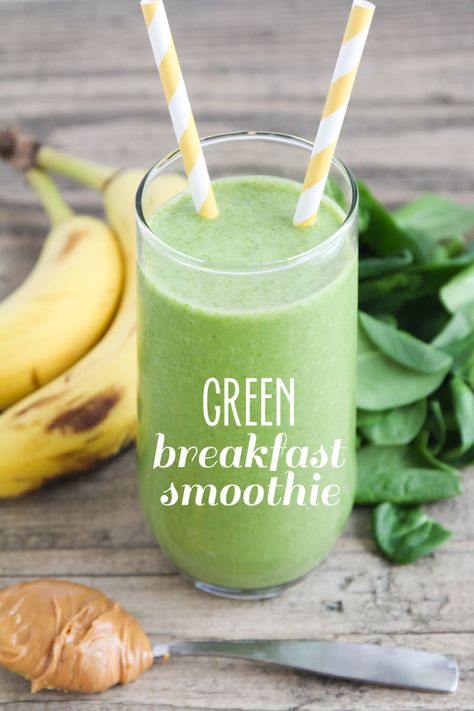 Vitamix Green Smoothie, Banana Spinach Smoothie, Green Breakfast Smoothie, Green Breakfast, Paleo Snack, Resep Smoothie, Breakfast Low Carb, Baking Powder Uses, Smoothies With Almond Milk