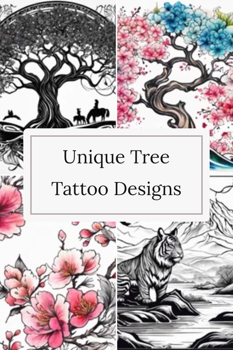 Explore our unique tree tattoo ideas that symbolize growth, strength, and your deep connection to nature. From wonderful arbre de vie tattoo concepts featuring intricate cherry blossoms and other stunning overlays to amazing motifs with graceful rabbits and earthy symbols, you're sure to find inspiration for your next ink! Perfect for anyone aged 18 to 30 looking to express their life journey and passion for connection through body art Living Tree Tattoo, Earthy Symbols, Tree Tattoo Ideas, Cycles Of Life, Dream Catcher Tattoo Design, Dragon Bird, Tree Tattoos, Tattoo Concepts, Owl Feather