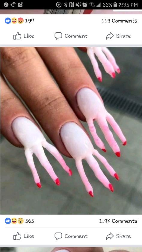 Fail Nails, Bad Nails, Crazy Nail Designs, Gel French Manicure, Crazy Nail Art, Easy Nails, Crazy Nails, Nail Swag, White Nail