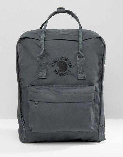 Minimalist Laptop Bag, Fjallraven Rucksack, Re Kanken, Backpack Fjallraven, Knapsack Bag, Backpack Outfit, Grey Backpacks, Oversized Bag, Grey Bag