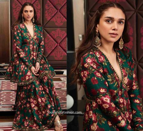 Aditi Rao Hydari Indian Suits, Aditi Rao Hydari Saree, Aditi Rao Hydari Indian Outfits, Aditi Rao Hydari Indian, Desi Ootd, Indian Outfits Modern, Amrapali Jewels, Saree Pattern, Outfit Info