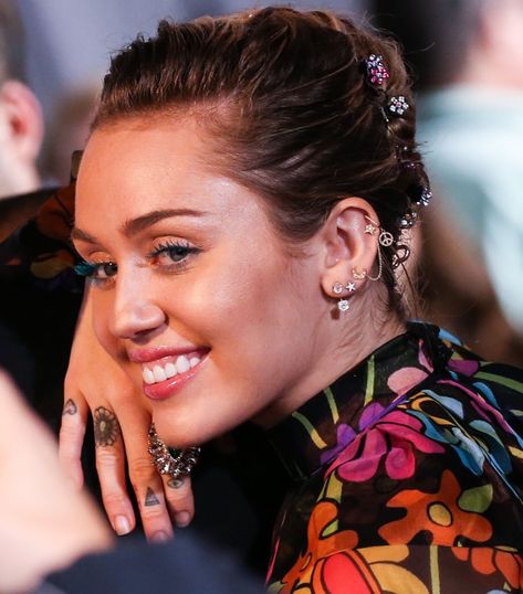 Miley Cyrus Piercings, Miley Cyrus Younger Now, Marriage Anniversary Cake, Marriage Anniversary, Hannah Montana, Miley Cyrus, Ear Piercings, Ear Cuff, Piercings