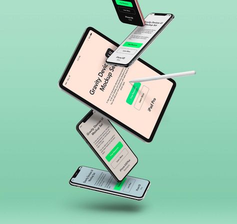 Free Gravity UI Responsive Devices Mockup (PSD) Iphone Mockup Free, Device Mockup, Mobile Mockup, Web Mockup, Desain Ui, Website Mockup, Ipad Mockup, Invitation Mockup, Responsive Website Design