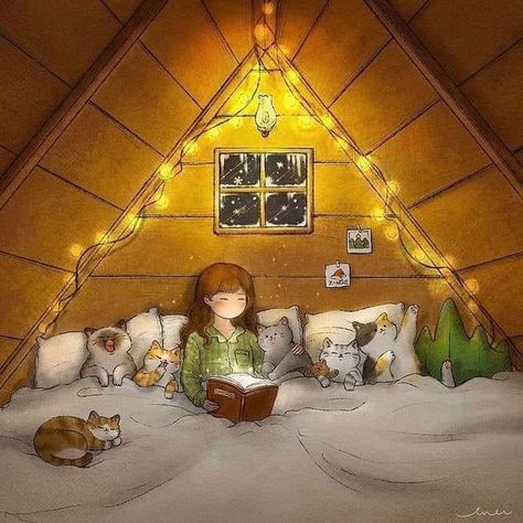 Night Bedroom, Bedroom Illustration, Sweet Drawings, Storybook Art, Cool Wall Decor, Winter Images, Girly Art Illustrations, Creative Journal, Cozy Night