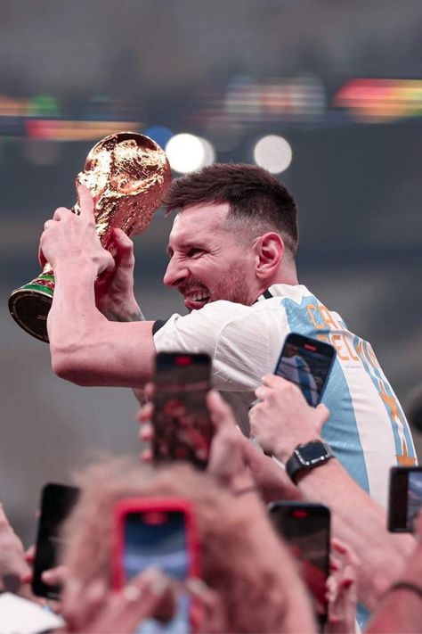 Lionel Messi - The World Cup Winner. #Messi #WorldCup Messi Birthday, Messi Funny, Describe Him, Messi World Cup, Boots Football, Lio Messi, Messi Fans, Will Miss You, Messi Argentina