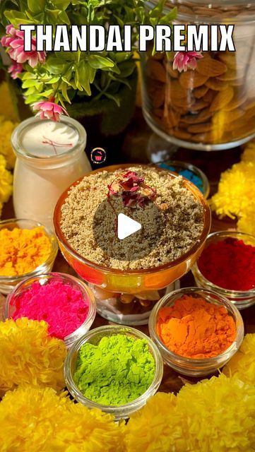 Thandai Powder Recipe, Thandai Recipes, Holi Recipes, Powder Recipe, Holi Festival, Poppy Seeds, Indian Recipes, Black Peppercorn, Low Sugar